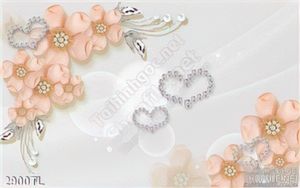 Tranh lụa 3D hoa trang trí phòng ngủ đẹp