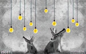 Tranh hươu trang trí nội thất hiện đại