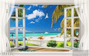 Tranh cửa sổ nhìn ra biển đẹp nhất