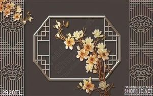Tranh hoa kim tiền trang trí tết