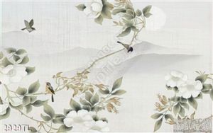 Tranh hoa dán tường phòng ngủ