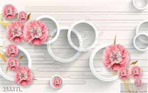 Tranh 3D hoa trang trí tường đẹp