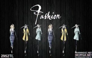 Tranh thời trang trang trí cửa hàng quần áo