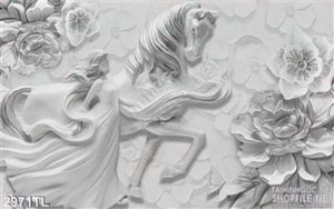 Tranh ngựa 3D điêu khắc tường đẹp nhất