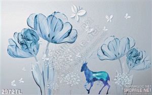 Tranh lụa hoa trang trí phòng ngủ