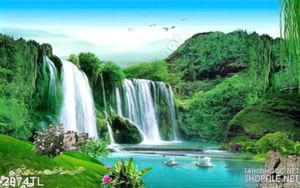 Tranh thác nước phong thủy đẹp