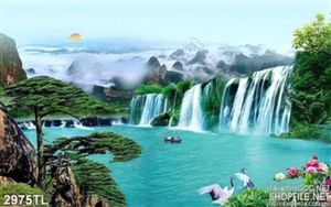 Tranh phong thủy thác nước đẹp nhất