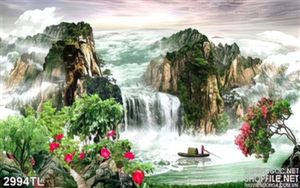 Tranh thác nước phong thủy đẹp nhất