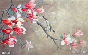 Tranh hoa mộc lan trang trí tường