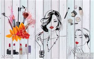 Tranh trang trí salon tóc nữ