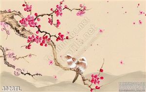 Tranh hoa đào trang trí treo tường đẹp