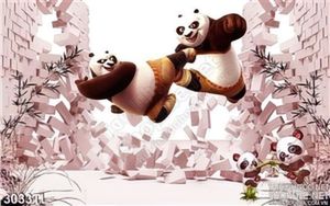 Tranh gấu panda trang trí phòng bé