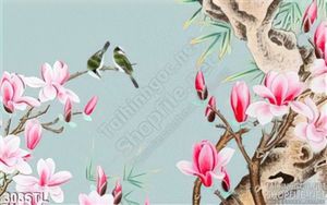 Tranh mộc lan và chim én
