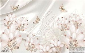 Tranh lụa 3D hoa ngọc trai đẹp nhất hiện nay