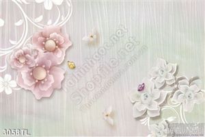 Tranh hoa giả ngọc trang trí tường