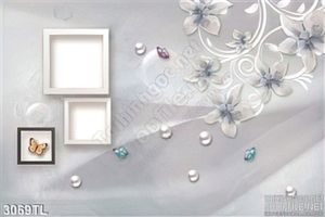 Tranh lụa 3D hoa trang trí tường đẹp