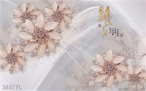 Tranh lụa 3D hoa ngọc trang trí phòng ngủ