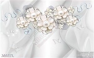 Tranh lụa 3D hoa trang trí tường đẹp