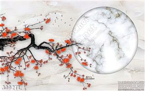 Tranh hoa đào in gạch đẹp nhất