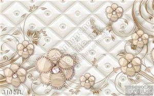 Tranh 3D hoa trang trí tường phòng khách