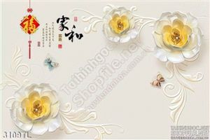 Tranh điêu khắc hoa trang trí tường đẹp