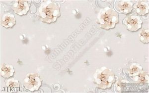 Tranh hoa hồng ngọc trai trang trí tường đẹp