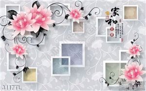 Tranh 3D hoa thư pháp trang trí phòng ngủ