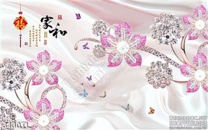 Tranh 3D hoa bằng vàng trang trí phòng ngủ