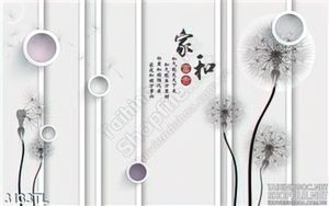Tranh 3D hoa bồ công anh treo tường đẹp