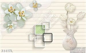 Tranh 3D bình hoa trang trí phong ngủ