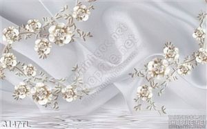 Tranh lụa 3d hoa trang trí tường đẹp