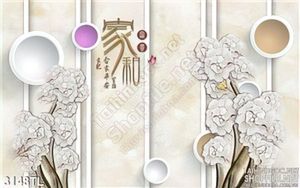 Tranh 3D hoa trang trí tường phòng ngủ