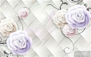 Tranh 3D hoa hồng trang trí phòng ngủ