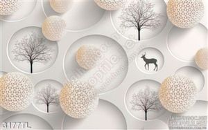 Tranh 3D cây decor tường đẹp