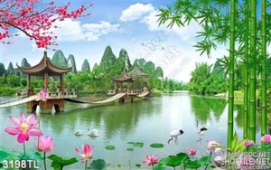 Tranh thác nước phong thủy trang trí tường đẹp