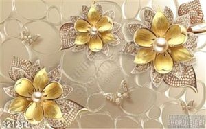 Tranh lụa 3D hoa bằng vàng, kim cương đẹp nhất hiện nay