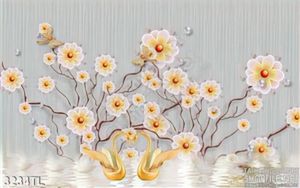 Tranh 3D hoa trang trí tường đẹp nhất