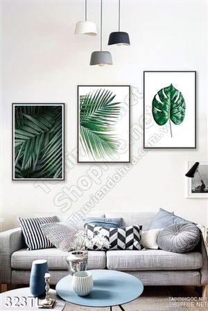 Tranh lụa 3D các loại lá