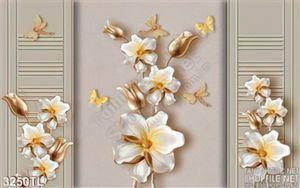Tranh hoa điêu khắc trang trí tường đẹp