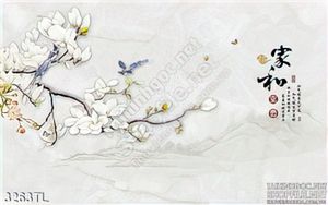 Tranh 3D hoa mộc lan in gạch chất lượng cao