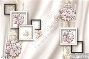 Tranh lụa 3D hoa trang trí tường đẹp nhất