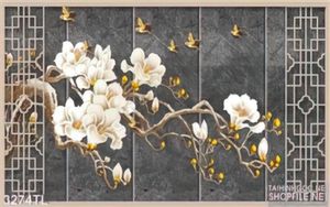 Tranh 3D hoa mộc lan trang trí đẹp nhất