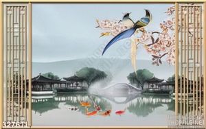 Tranh thư pháp hoa đào mùa xuân đẹp nhất