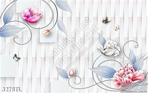 Tranh 3D hoa mẫu đơn trang trí phòng ngủ