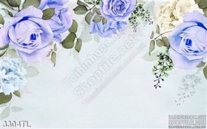 Tranh 3D hoa hồng dán tường đẹp