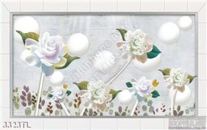 Tranh 3D giả ngọc hoa hồng trang trí tường đẹp