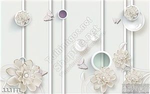 Tranh 3D hoa nghệ thuật dán tường đẹp