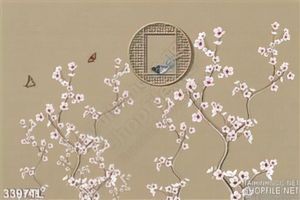 Tranh 3D hoa dào dán tường đẹp nhất