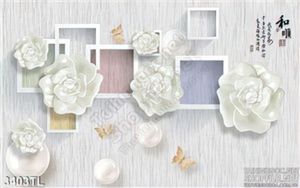 Tranh 3D thư pháp hoa hồng trang trí phòng ngủ
