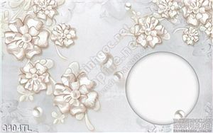 Tranh lụa 3D hoa ngọc trai trang trí phòng ngủ